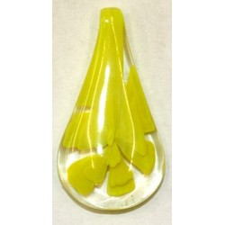 Glashanger 48x27mm tr. gele bloem per stuk