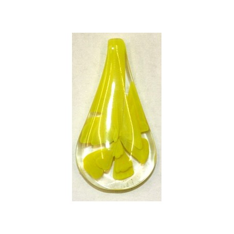 Glashanger 48x27mm tr. gele bloem per stuk