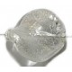 Glaskraal wokkel 20mm transp zilverfoil p.st