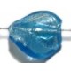 Glaskraal wokkel 13,5mm silverf. l.blauw 2st.