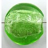 Glaskraal 22mm plat silverf. groen p.st