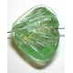 Glaskraal ca. 21mm schelp silverfoil groen p.st