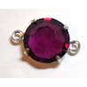 Tussenstuk 12mm met 7mm chaton amathyst p.st