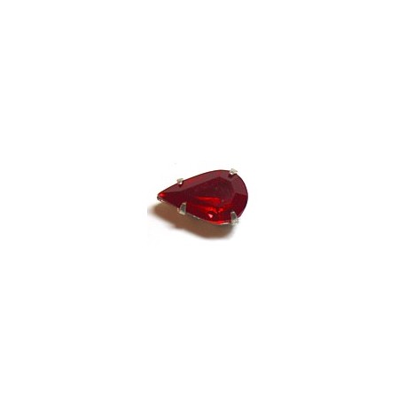 Opnaaidruppel 13mm kristal rood p.st