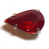 Opnaaidruppel 13mm kristal rood p.st