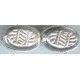 Verzilverde holle kraal 18x7mm 10st