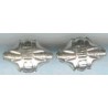 Verzilverde holle kraal 18x7mm 10st