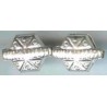 Verzilverde holle kraal 18x8mm 10st