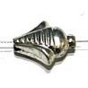 Verzilverde holle kraal 17mm 10st