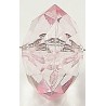 Kunststof facetkraal 15x12mm rose p.stuk