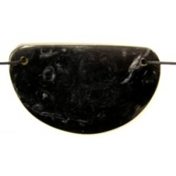Hanger ovaal 55mm zwart gemelleerd 2 ogen p.st