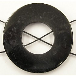 Ronde tussenkraal 50mm zwart met 4 gaten p.st