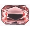 Achthoek lichtrose 18x13mm kunststof 2 stuks