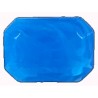 Achthoek blauw 18x13mm kunststof 2 stuks