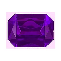 Achthoek amethyst 25x18mm kunststof p/st