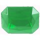 Achthoek peridootgroen 25x18mm kunststof p/st