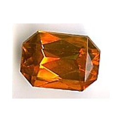 Achthoek oranje 25x18mm kunststof p/st