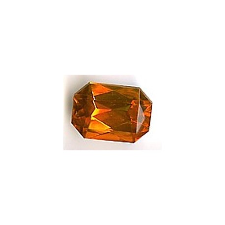 Achthoek oranje 25x18mm kunststof p/st