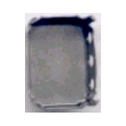 Kastje 18x13mm 3-rij oud zilver p/st