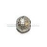 Metalen kraal 5mm rond 1,5mm gat antiekz. 25st.