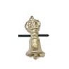 Metalen hanger klokje met kroon antiekz.10st