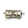 Metalen kraal 8x4mm verzilverd ca.40 stuks