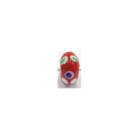 Pandorastyle kr. verz. 3mm gat 12x20mm schijf rood