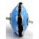 Pandorastyle kr. verz. 3mm gat 12x20mm turkoois/wi