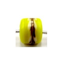 Pandorastyle kr. verz. 3mm gat 13mm ton l.geel/str