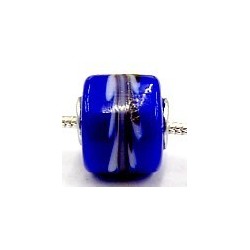 Pandorastyle kr. verz. 3mm gat 13mm ton blauw/stre