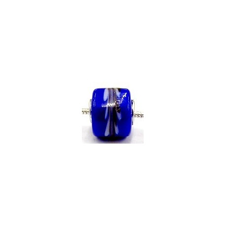 Pandorastyle kr. verz. 3mm gat 13mm ton blauw/stre