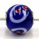 Pandorastyle kr. verz. 3mm gat 15mm rond blauw/bew