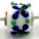 Pandorastyle kr. verz. 3mm gat 13mm ton wit/stippe