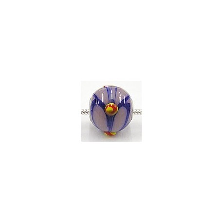 Pandorastyle kr. verz. 3mm gat 15mm rond mauve/bew