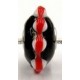 Pandorastyle kr. verz. 3mm gat 12x20mm zwart/rood/