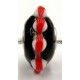 Pandorastyle kr. verz. 3mm gat 12x20mm zwart/rood/