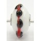 Pandorastyle kr. verz. 3mm gat 12x20mm wit/rood/zw