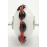 Pandorastyle kr. verz. 3mm gat 12x20mm wit/rood/zw