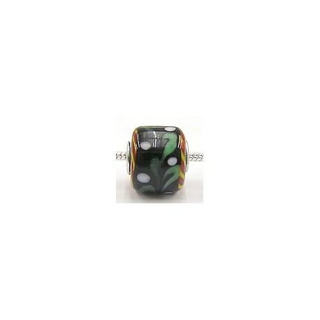 Pandorastyle kr. verz. 3mm gat 13mm ton zwart/bewe