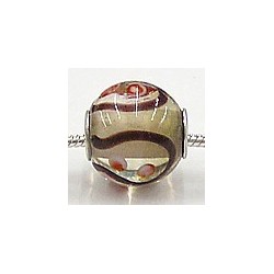 Pandorastyle kr. verz. 3mm gat 15mm rond transp/am