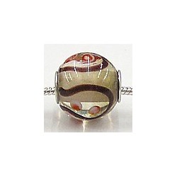 Pandorastyle kr. verz. 3mm gat 15mm rond transp/am