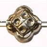 Verzilverde holle kraal 12mm
