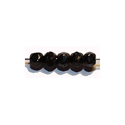 Vintage facet 3mm zwart half goud gecoat 50 stuks