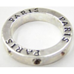 Metalen ring 25mm paris 2mm simili zilverkl.p.st
