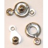 Slotje druksluiting zilverkleurig 7,5mm 5st