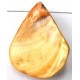 Schelphanger ca30mm druppelvorm oranjegeel 13st