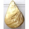 Schelphanger ca30mm druppel goudgeel snoer ca13st