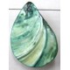 Schelphanger ca30mm druppel turk. blauw snoer 13st