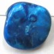 Schelpkraal 15-20mm midden blauw snoer 40cm