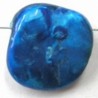 Schelpkraal 15-20mm midden blauw snoer 40cm